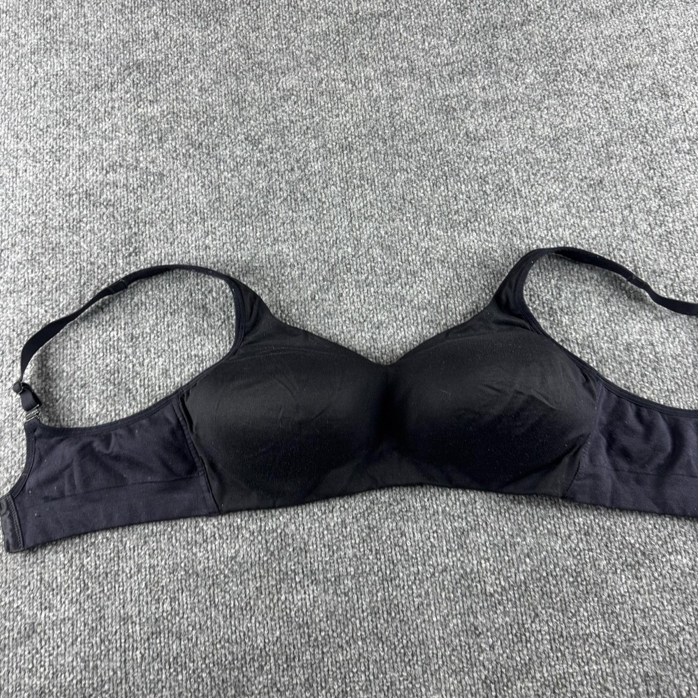 Vanity Fair T-Shirt Bra Womens L Black Wireless Molded Seamless Everyday